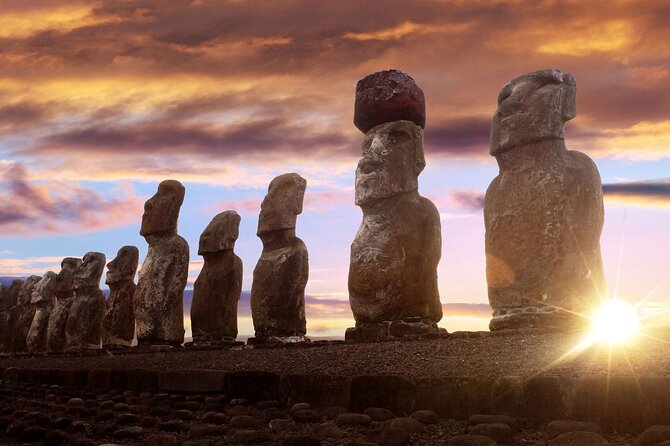 Sunrise in Tongariki on Easter Island Rapa Nui - Inclusions and Exclusions