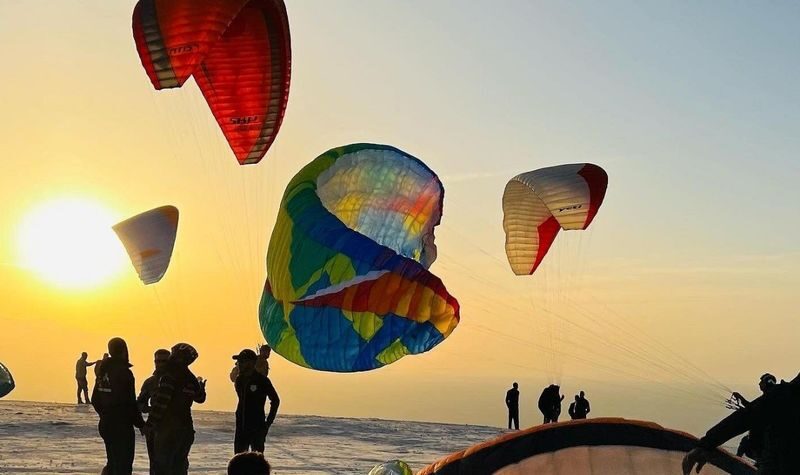 Sunrise Paragliding Over Agafay Desert and Atlas Mountains from Marrakech - From Marrakech toward Lalla Takerkoust Lake