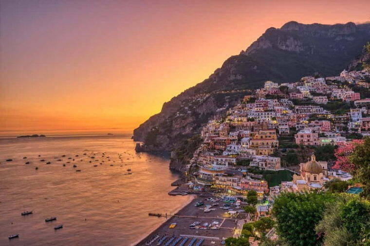 Sunset in Positano with dinner included at the restaurant - What Could Be Better?