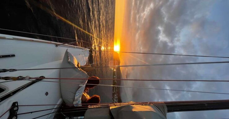 Sunset on a Sailing Boat - Witnessing Breathtaking Sunset Views