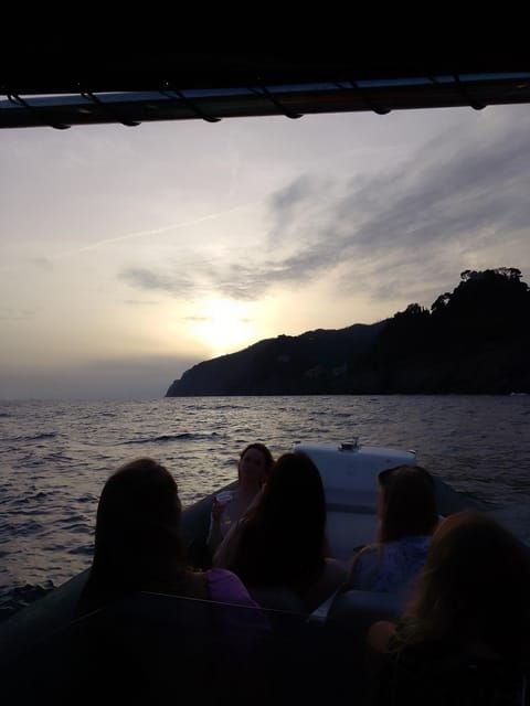Sunset on Boat - Scenic Views of the Italian Riviera