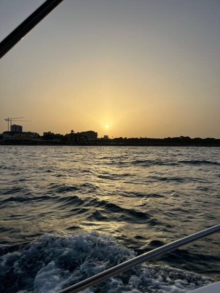 Sunset Onboard Torrevieja Bay in Exclusive Boat. - Language Options