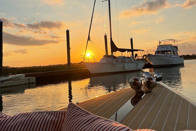 Sunset Private Captained Luxury Electric Boat Charter in Savannah - The Sum Up