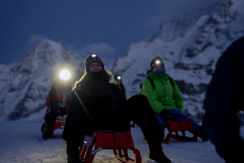 Sunset Sledding with Fondue - Who will enjoy this outing most?