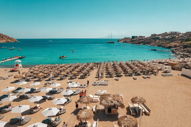 Super Paradise Beach Mykonos Seaside Sunbed (5th Row and Back) - Meeting and Location