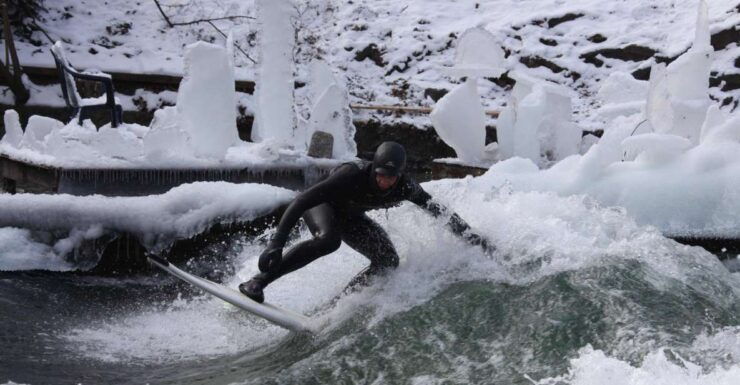 Surfing on Munich All Year Even Winter: Englischer Garten - Booking and Contact Information