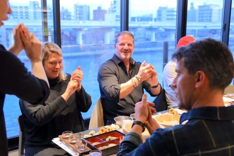 Sushi Making Tokyo Roll and Authentic Japanese Sushi Class - Eating what you made