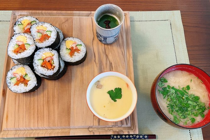 Sushi Roll and Side Dish Cooking Experience in Tokyo - Plating and Presentation