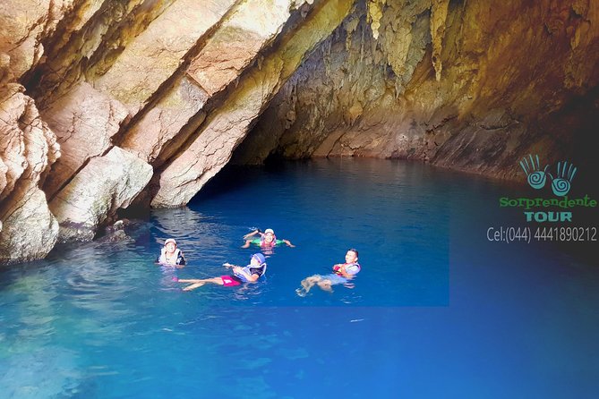 Swallow Show, Tamul Waterfall by Canoe and Cenote Cueva Del Agua - Points of Interest