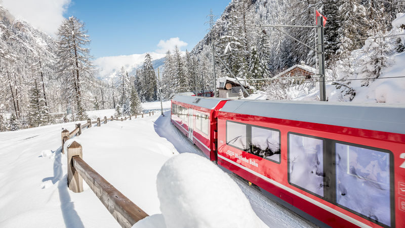 Swiss Alps Bernina Red Train and St. Moritz Full Day Tour from Milan - At a glance