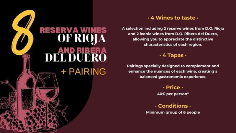 Tasting: Reserve Wines (Rioja and Ribera Del Duero) +Pairing - Good To Know