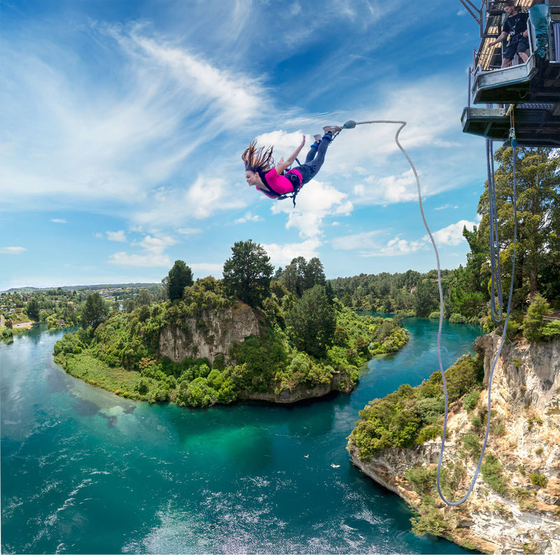 Taupo Bungy Jump or Swing Experience by AJ Hackett - Two different ways to leave the platform