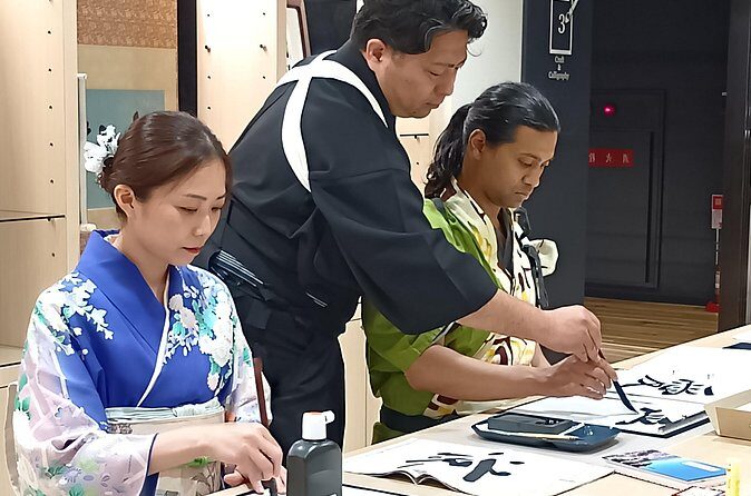 Tea and Calligraphy Session at a Table in Osaka - Frequently Asked Questions