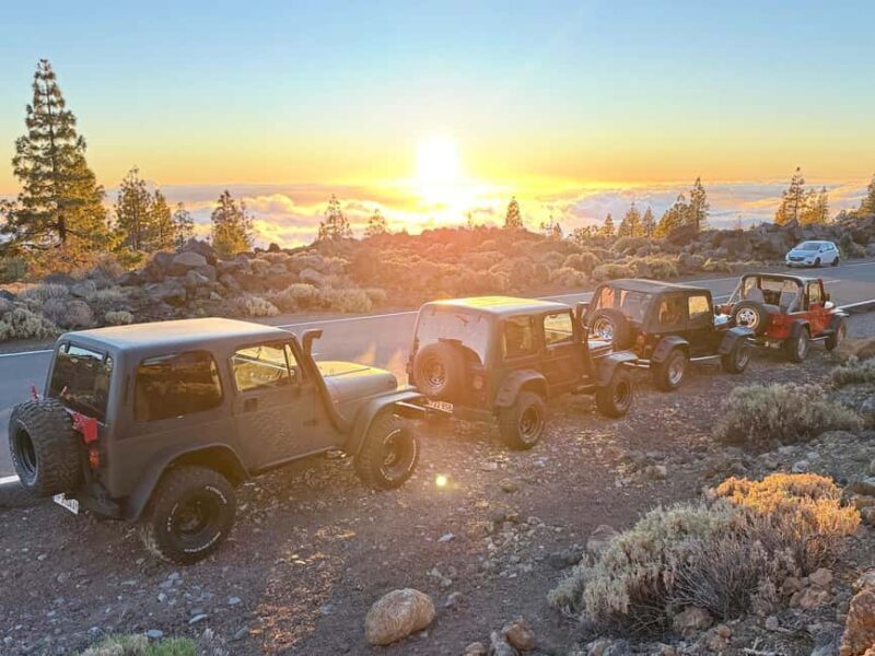 Tenerife: Jeep Wrangler Tour to Mount Teide, Day and Sunset - Transportation and Group Size