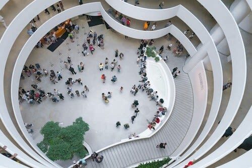 The Guggenheim Admission in New York - The spiral building is part of the collection