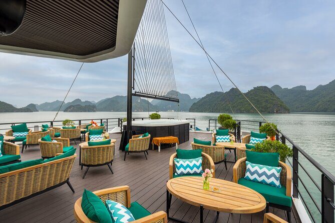 The Halong Catamaran Premium Cruise Day Trip, Outdoor Jacuzzi - Relaxation and Fun on Deck
