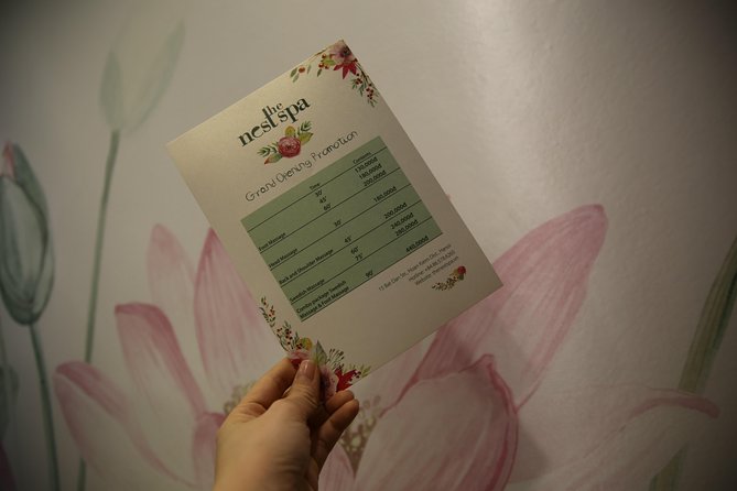 The Nest Signature Package: 120 Minutes - Activity Schedule