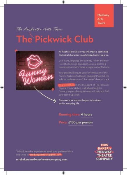 The Pickwick Club - The Rochester Arts Tour - Booking and Payment Options
