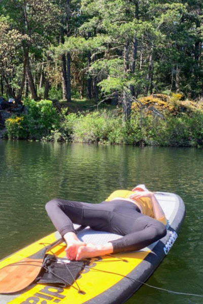 Thetis Lake: Unique SUP Yoga Experience - Guided Meditation and Yoga