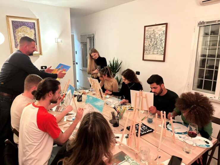 Tipsy Painting Class With Fine Wine & Arts in Rome - Experience Highlights