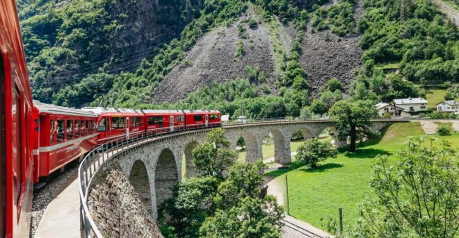 Tirano to St. Moritz: Bernina Red Train Return Day-Ticket - Full Description