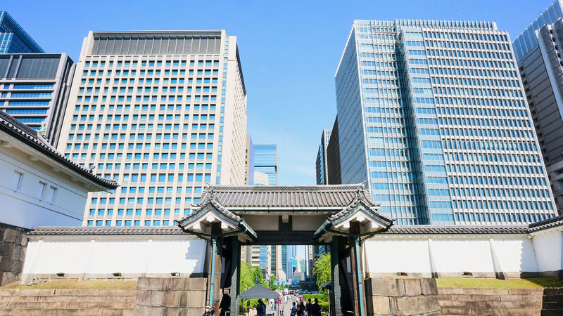 Tokyo Castle & Imperial PalaceーShogun Walking Tour - Sakuradatsumi Yagura: a watchtower facing modern Tokyo