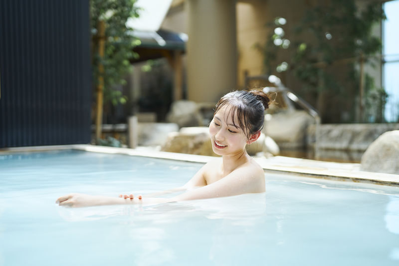 Tokyo Dome Natural Hot Spring Spa LaQua - The baths: several ways to warm up