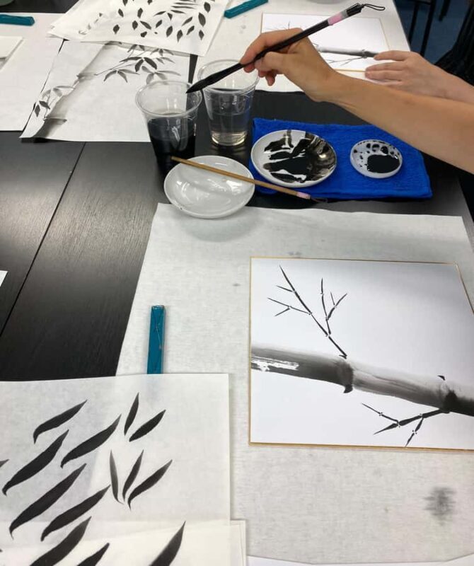 Tokyo: Japanese Ink Painting Workshop in Shibuya - Authenticity and Unique Aspects