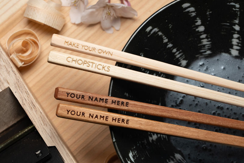 Tokyo: Make Your Own Chopsticks Shibuya - Finishing the pair and adding a personal mark