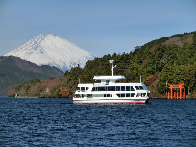 Tokyo Mt Fuji 5th St & Hakone Cruise Bus Tour w/Bullet Train return option - Lake Ashi by boat