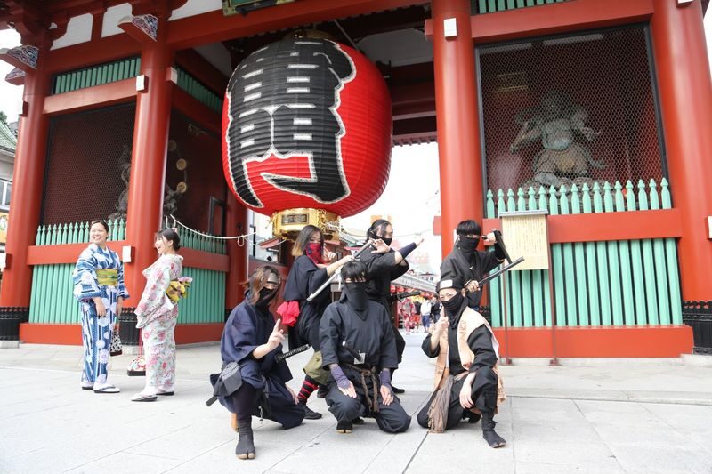 Tokyo: Phantom One - Jikukan Adult Ninja Training Experience - A projected sword fight for the finale