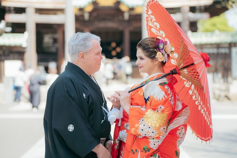 Tokyo Shinto Wedding Ceremony with Bridal Kimono & Photos - Ushijima Shrine and the Premium ceremony