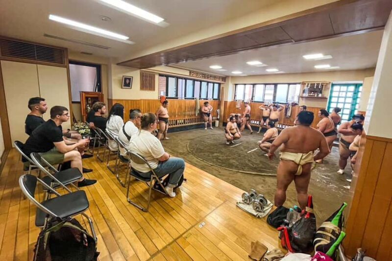 Tokyo: Sumo Practice Tour with Ring-Side Seat and Photoshoot - Exploring the Experience in Detail