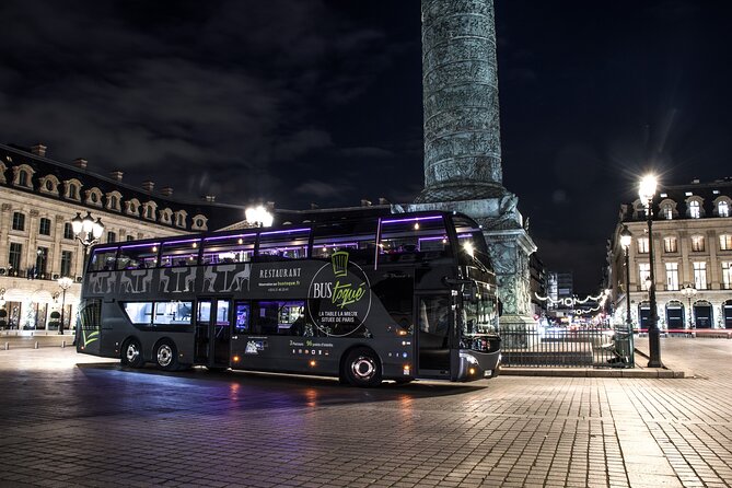 Touched Bus Champs-Elysées PARIS BY NIGHT Glass of Champagne - Landmark Sightseeing in Paris