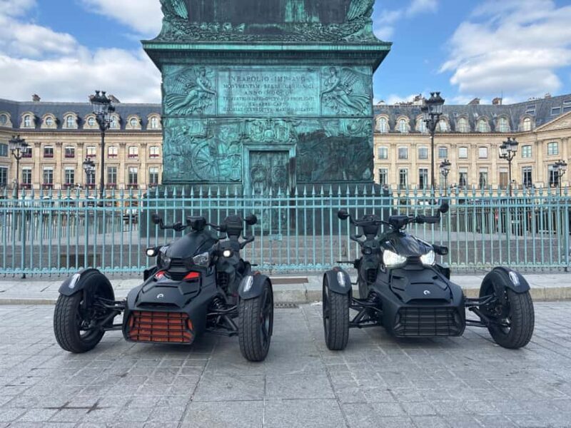 Tour of Paris in a 3-wheel Can-Am Ryker  The exclusive experience in Paris - Who Will Love This Tour?