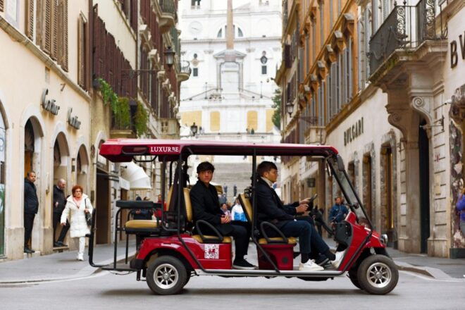 Tour of Rome in Golf Cart: 3H Shopping Tour - Tour Itinerary