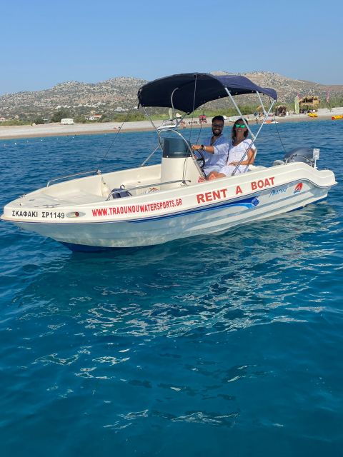 Traganou Beach: Small Boat Rental Without License - Rental Inclusions and Highlights