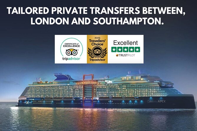 Transfer Between London and Southampton - Cruise Terminal / Hotel - Pricing and Guarantee