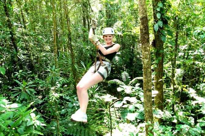 Treetops Zipline, Cave and Mud Spa Combo Tour With Lunch in Fiji - Ziplining Adventure