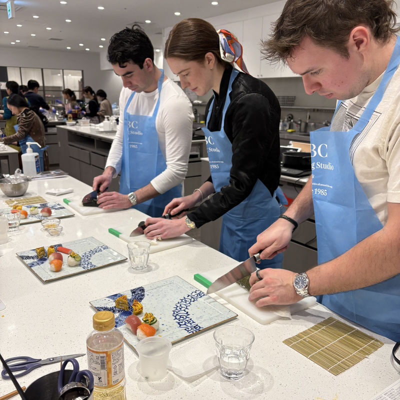 Tsukiji Outer Fish Market Tour and Rolled Sushi Class in Tokyo - From market stalls to the ABC Cooking Studio