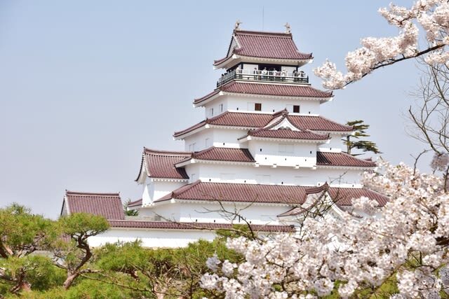 Tsurugajo Castle (Aizu-Wakamatsu Castle) Admission Ticket in Aizuwakamatsu - The moat, walls, and park outside