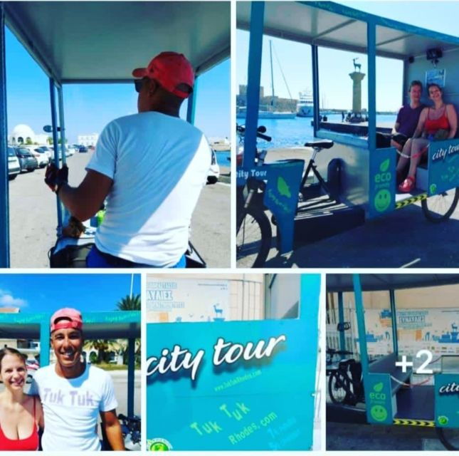 Tuktuk 4seat Electric Bicycle Bus Rhodes 30 Min City - Experience Description