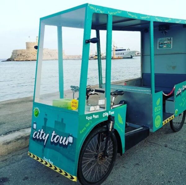 Tuktuk 4seat Electric Bicycle Bus Rhodes 30 Min City - Directions