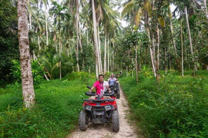 Twilight Adventure ATV Quad With Rescued Elephant and Meal - Discovering the Waterfall