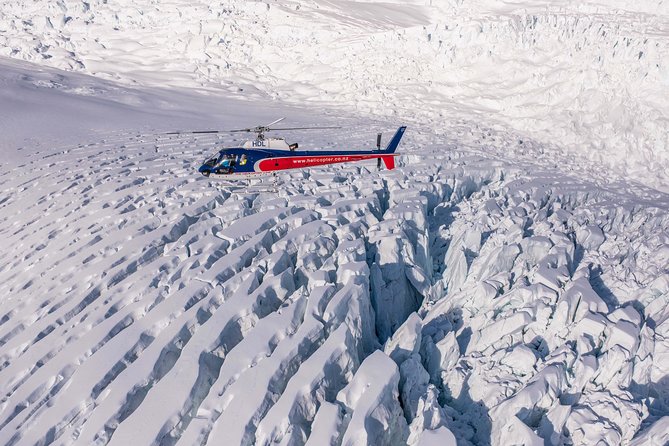 Twin Glacier Helicopter Flight Departing Fox Glacier - Snow Landing Experience