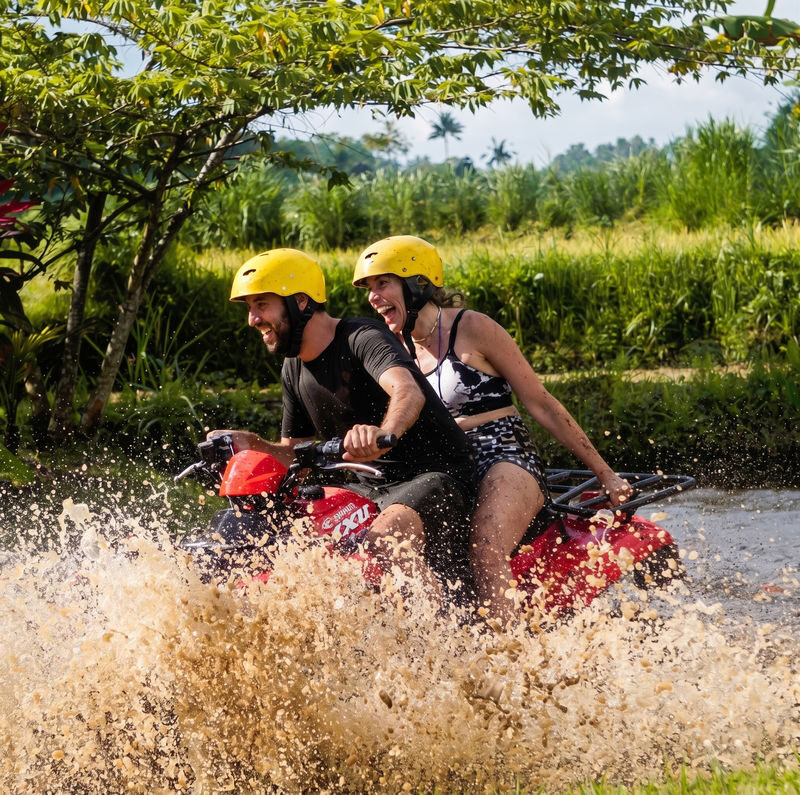 Ubud ATV Ride, Rafting Experience, and Rice Terrace - Then take the ATV through tunnels and fields