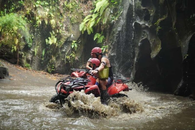 Ubud ATV through River, Cave, Waterfall & Rafting Package - Lunch and Rest