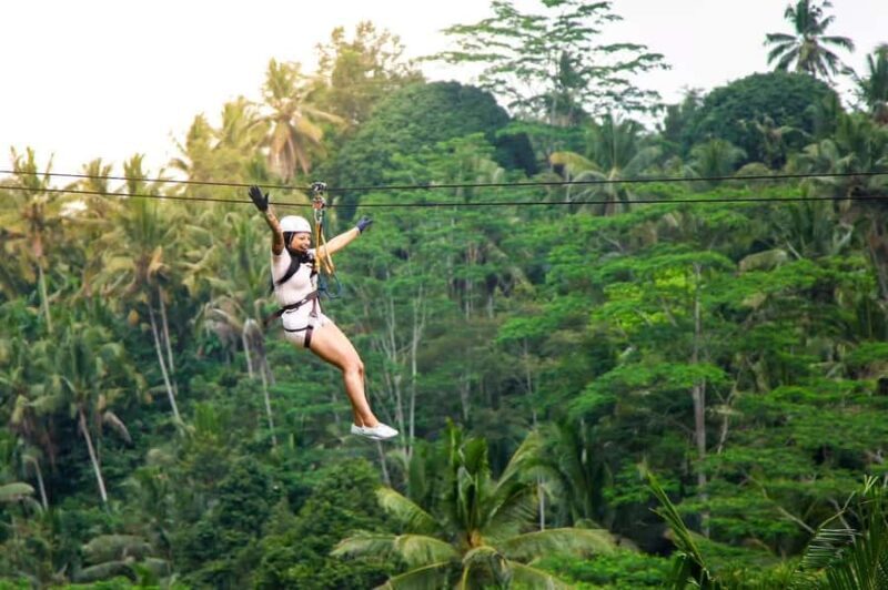 Ubud: Monkey Forest, Cretya Pool & Zipline Shared Tour - Transportation and Timing