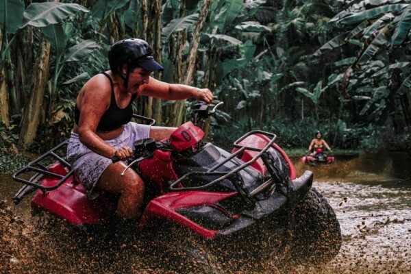 Ubud: Single ATV Ride Tour With Waterfall and Cave - Stunning Waterfall and Cave Highlights