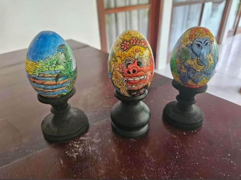 Ubud:Balinese Egg Painting, Canvas, and Canang Sari Offering - Good To Know